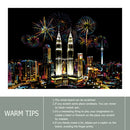 DIY Firework Twin Towers Doodle Scratch Painting Educational Drawing Toys A