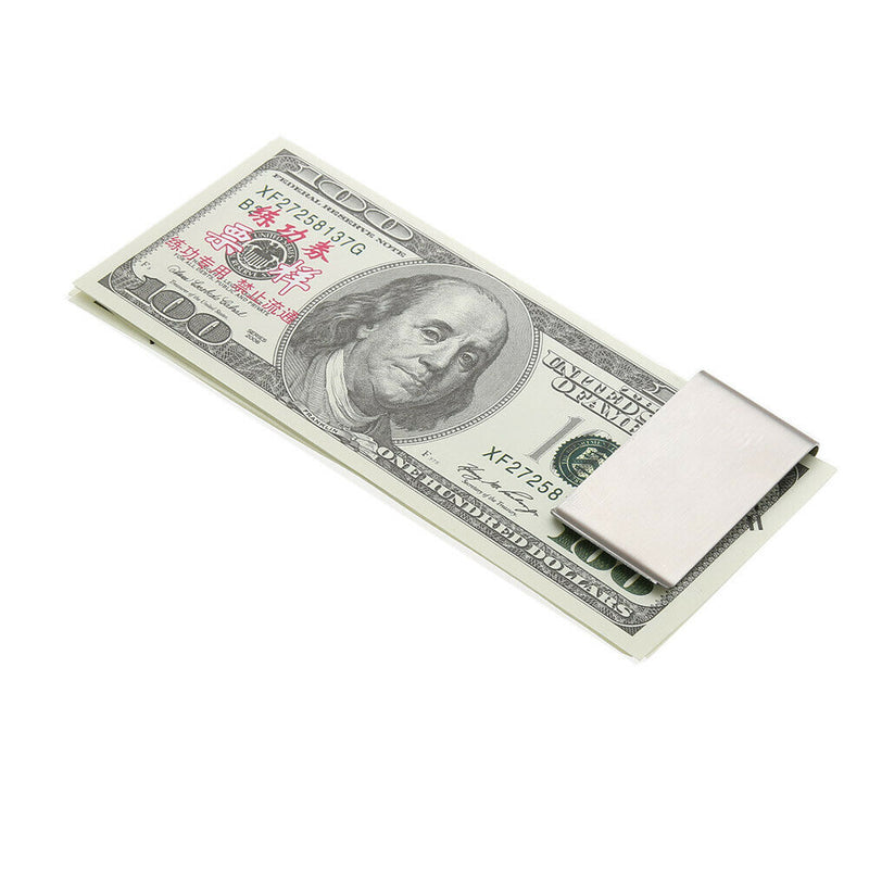 Fashion Stainless Steel Cash Clamp Holder Portable Money Clip Wallet
