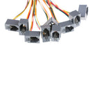 10Pcs 616E 4P4C RJ9 Female Telephone Connector Adapter with 4 Wires SEM&