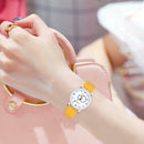 Lvpai Casual Quartz Watch PU Leather Strap Women Analog Wristwatch (Yellow) A