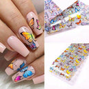 1 Roll Butterfly Colorful Starry Nail Foil Colorful Floral Nail Art Stickers