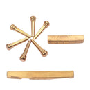 1 Pack Slotted Saddle Nut and Bridge Pins String Nails for Acoustic Folk Guitar