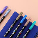 8 Colors Set Paint Marker Pens Metallic Sheen Glitter Calligraphy Art K2X0 C5B1