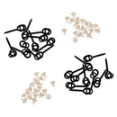 40x Beads Hook Stops + 20x Baits Screws for Rig Carp Fishing Terminal Tackle