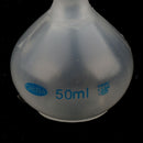 2 Pcs Lab 50ml Plastic Clear Long Neck Volumetric Measuring Flask w/ Stopper
