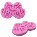 2017 Pink Flower Lace Silicone Fondant Cake Mould Sugarcraft Baking Mold PastryD