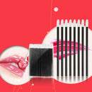 100Pcs Disposable Lip Brush Gloss Lipstick Wands Applicator Brush Makeup Tool