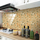 10pcs Ceramic Tile Stickers Set Decorative Wall Decals for Kitchen (TS264) A