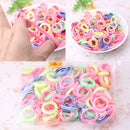 160Pcs Colorful Child Kids Hair Holders Cute Rubber Hair Band Pro Elastics Ropes