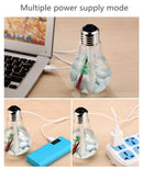 USB Colorful LED Bulb Humidifier House&Office Mini Aromatherapy Atomizer w/Cable