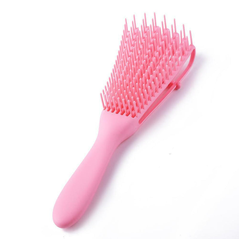 Women Hair Scalp Massage Comb Wet Curly Hairdress Styling Hairbrush (Pink)