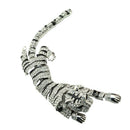 Large Size Metal Tiger Brooch Pin Chinese Zodiac Animal Fashion Garment JeweQ5D4