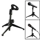 Adjustable Foldable Desktop Microphone Tripod Stand Holder with Mic Clip