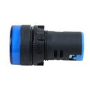 AC 220V LED Pilot Indicator Light Signal Lamp Black Blue