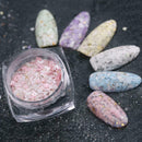 Nail Art Glitter Marble Dust For UV GEL Acrylic Powder Sequin Decor Ti JMS