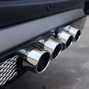 2Pcs Auto Car Grid Simulation Vent Double Tube Exhaust Pipe ABS Exterior BLK  Gw