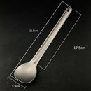 1Pcs Titanium Spoon 21.5Cm X 3.9Cm Camping Spoon Outdoor Tableware Long-Han