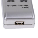 2Ports USB 2.0 Auto Sharing HUB Selector Switcher For Printer/Scanner
