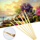 6Pcs/Set Wooden Paint Brushes For Artists Watercolor Acrylic & Oil Painting new
