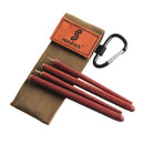 Foldable Chopsticks Travel Cutlery Set Rosewood Chopsticks Gift Carry Bag