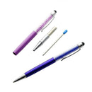 30 Pcs Crystal Capacitor Ballpoint Pen Blue Refill Tip Nib Metal Pen Length Q2N1