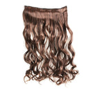 Light Brown Width 25cm  Long Curl Wavy Clip-on Sexy Stylish Hair Extension