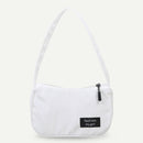 Casual Nylon Women Handbag Totes Female Zip Underarm Shoulder Bag (White)