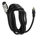 1.6ft Mic Cable Patch Cords - XLR Female to TRS Male 3.5mm Black Microphone