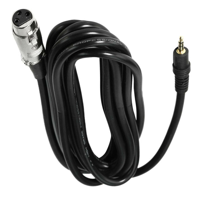 1.6ft Mic Cable Patch Cords - XLR Female to TRS Male 3.5mm Black Microphone
