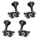 Guitar Open Gear Tuning Pegs Tuners Machine Heads 2R2L for Ukulele Black
