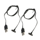 2 Pieces Charging Cable for Smart Watch,4 Pins Magnetic Adsorption USB Charger