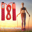 Adjustable Jump Rope with Counter Foam Padded Sports Skipping Rope (Red) A