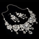 Luxurious Diamante Rhinestone Crystal Necklace Earring Set for Wedding Part A