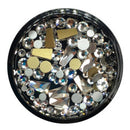 1 Box Square Flatback Glass Nail Rhinestones Mixed Nail Art Decoration Ston