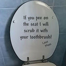 toilet lid wall stickers Decals Decoration waterproof IF YOU PEE ON THE SE_