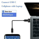 USB 2.0 (Type-A) Male to USB 2.0 (Type-C) Female Converter Adapter Connecto D0T5