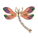 New Enamel Crystal Dragonfly Insect Brooch Scarf Pin Jewelry Bag Ornament Gift-