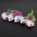 5pcs Soft Cat Toys Mouse Fleece False Funny Cat Kitten Playing Toys A