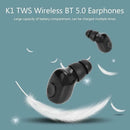 K1 TWS Wireless Bluetooth 5.0 Earphones HiFi Stereo Earbuds Sport Headset