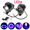 2Pcs/set U7 Blue Angel Eyes Light 125W Motorcycle Headlight LED Fog Spotli zc Cy