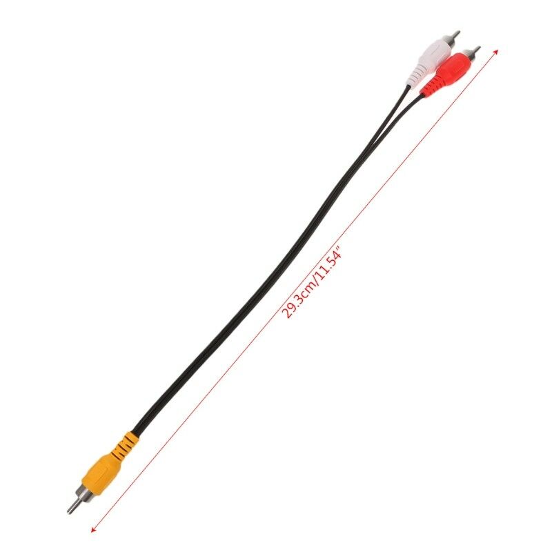 One RCA Male To Two RCA Male Audio Converters Adapter Y Type Splitter Cable New