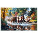5D DIY Diamond Painting Cross Stitch Crafts Home Decor(Horses)