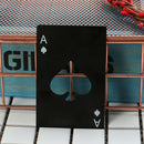 Beer Bottle Opener Black Poker Card Personalized Stainless Steel of Spades B&+