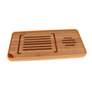 Chinese Gongfu Drainage Tea Table Serving Tray Family Use Bamboo 23x11cm