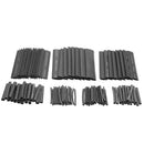 127pcs 40/80mm Insulation Assorted 2:1 Heat Shrink Tubing Wrap Sleeve Kit Black