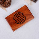Wooden Name Card Business Card Holder Handmade Box Storage Id Credit Case ME