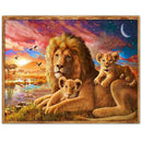 5D DIY Diamond Painting Lions Family Cross Stitch Embroidery Rhinestones