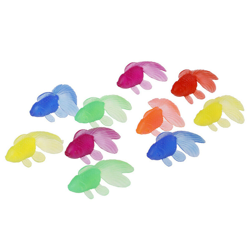 10pcs Artificial Goldfish Kids Bath Toys Aquarium Fish Tank Decoration Plastic