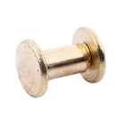 10pcs 5mmx6mm brass coated screws Post for Guertel scrapbook Q2U4