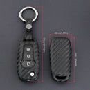 Carbon fiber car key case for Ford F-150 Ecosport Ranger Explorer New keychain